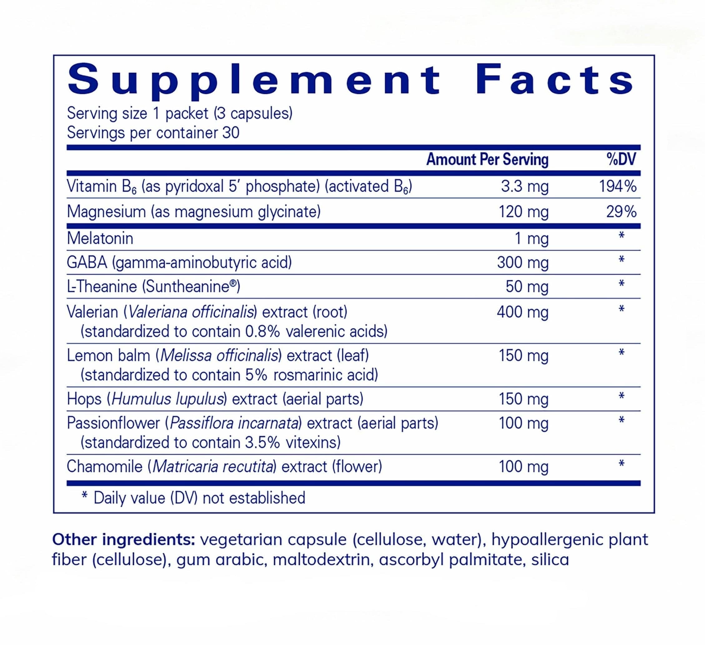 Pure Encapsulations Daily Pure Pack - Healthy Sleep Ingredients