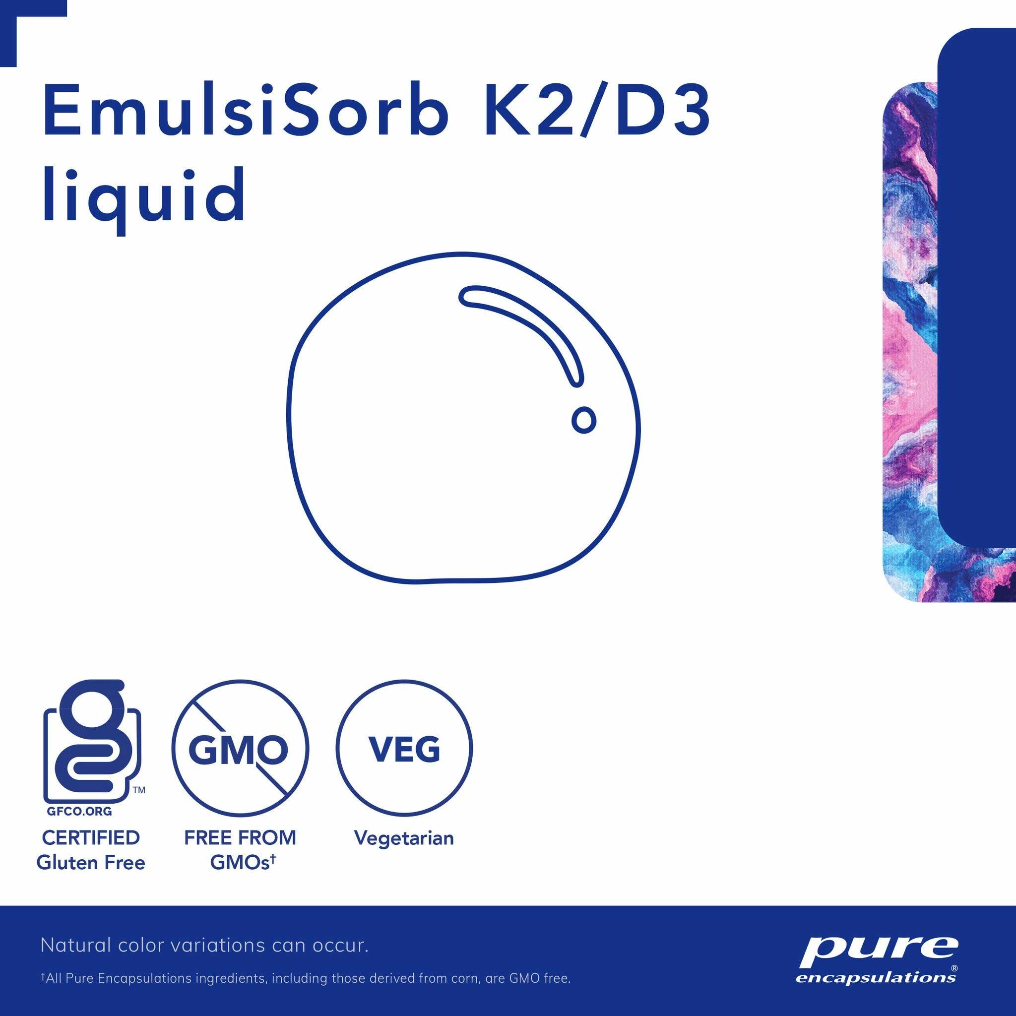 Pure Encapsulations EmulsiSorb K2/D3 Liquid 