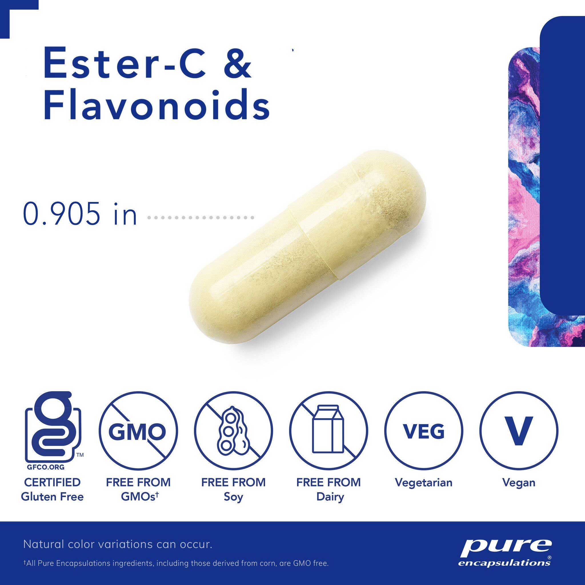 Pure Encapsulations Ester-C and Flavonoids (Formerly Essential-C and Flavonoids) Capsules