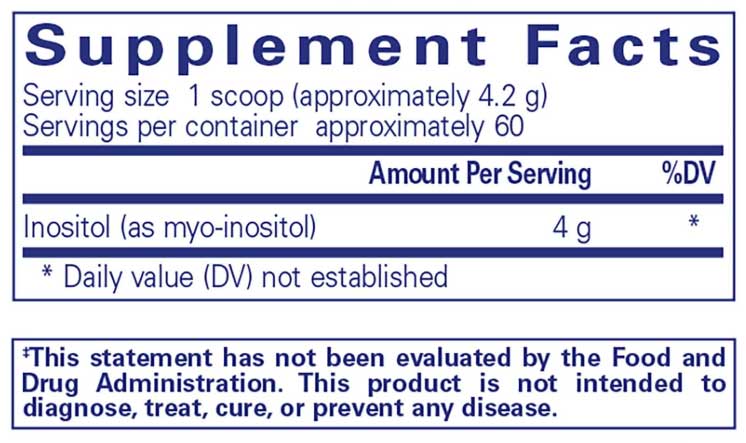 Pure Encapsulations Inositol (Powder) Ingredients