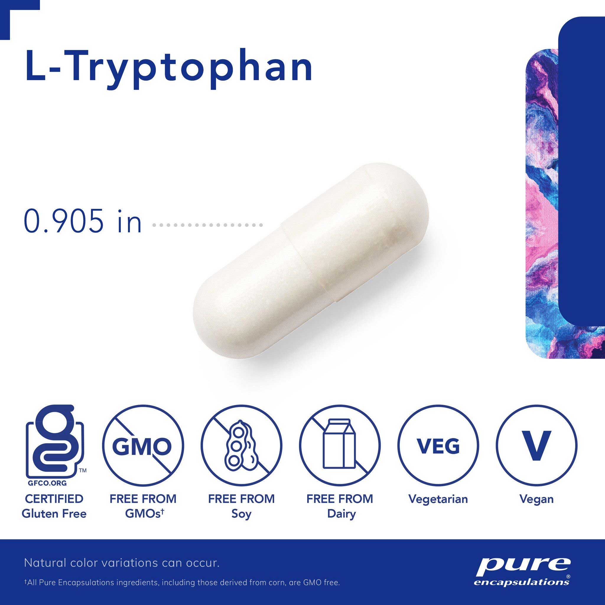 Pure Encapsulations L-Tryptophan Capsules