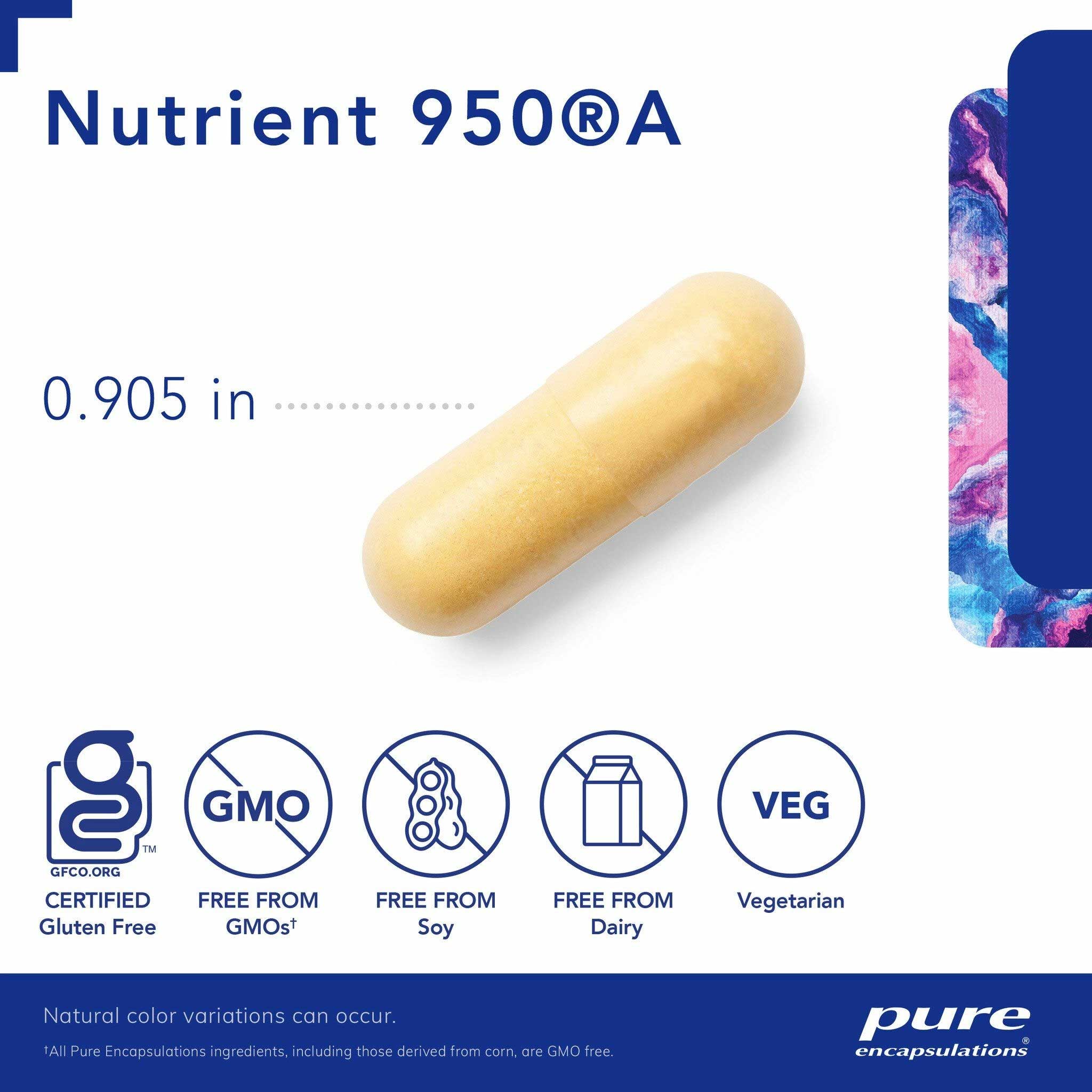 Pure Encapsulations Nutrient 950 A without copper & iron Capsules