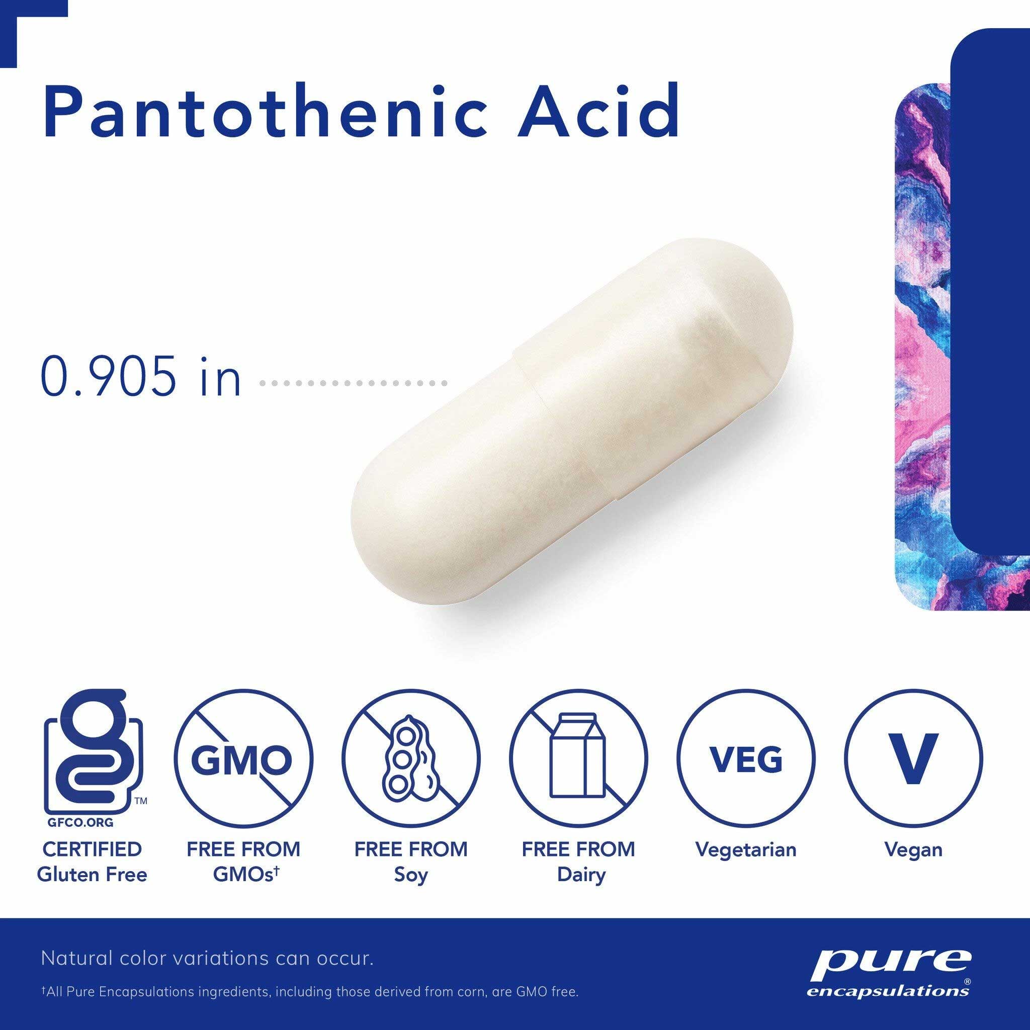 Pure Encapsulations Pantothenic Acid Capsules