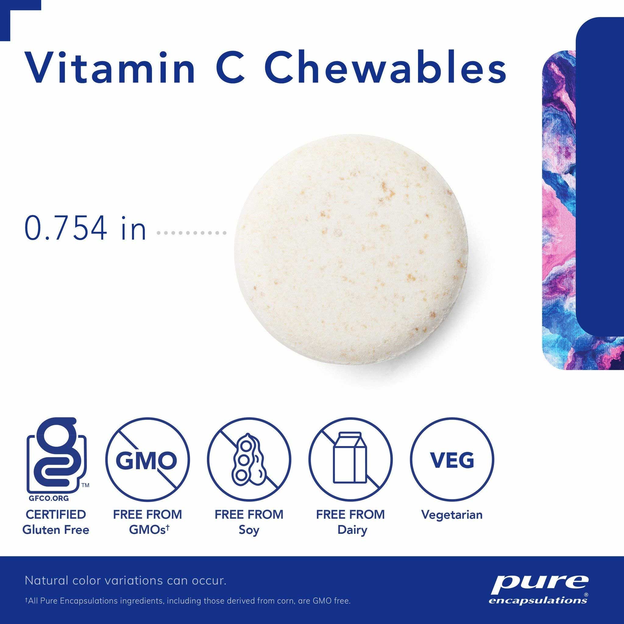 Pure Encapsulations Vitamin C Chewable Tablets