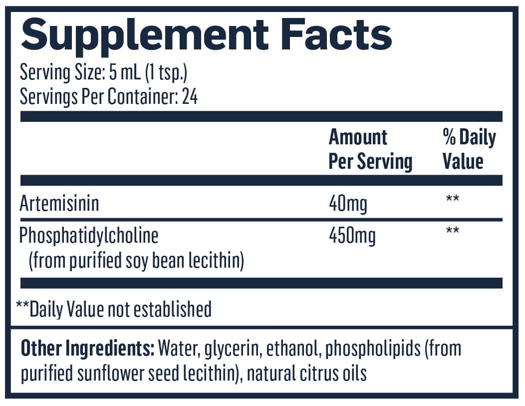 Quicksilver Scientific Artemisinin Emulsion Ingredients