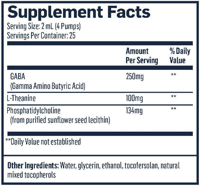 Quicksilver Scientific Liposomal GABA with L-Theanine Ingredients