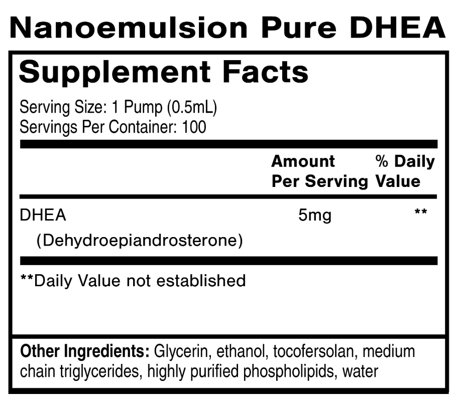 Quicksilver Scientific Pure DHEA Ingredients