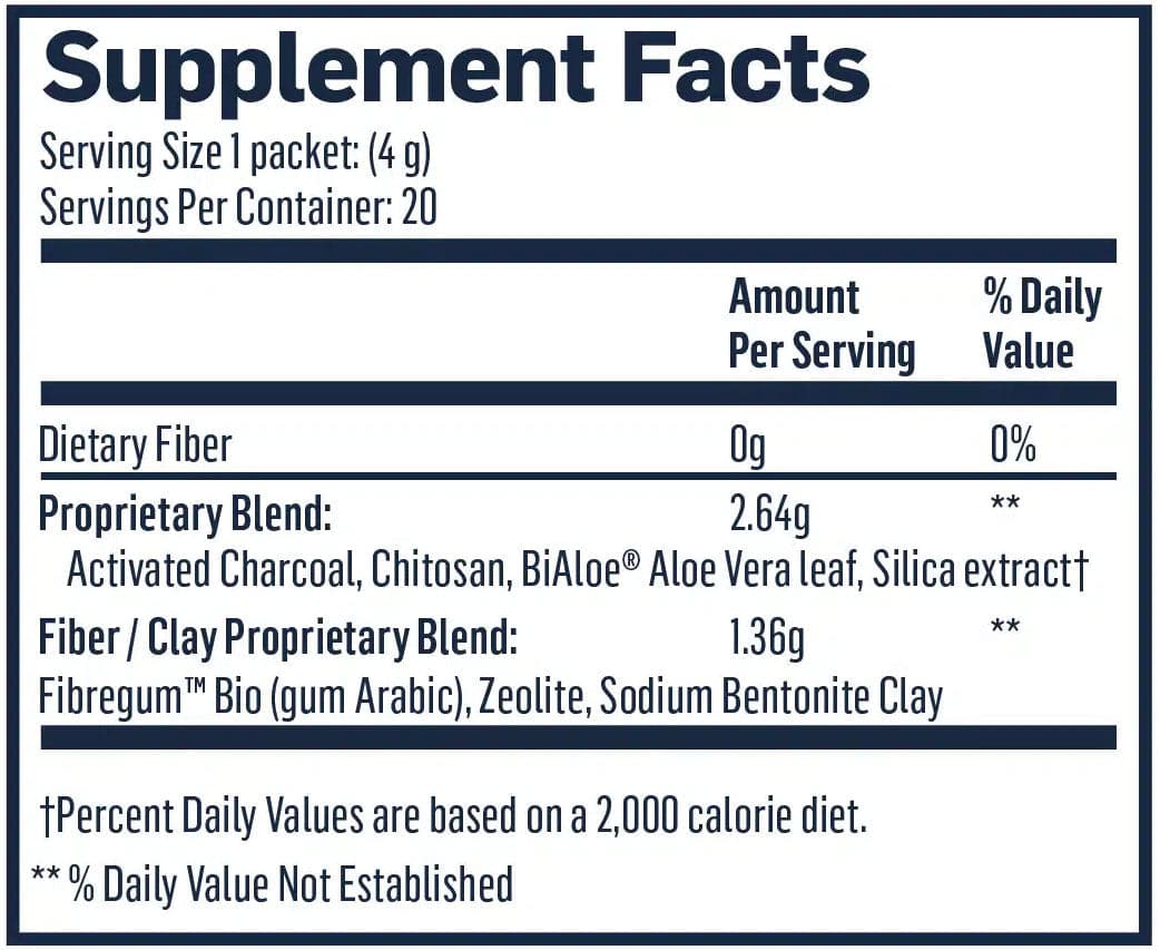 Quicksilver Scientific Ultra Binder Stick Packs Ingredients