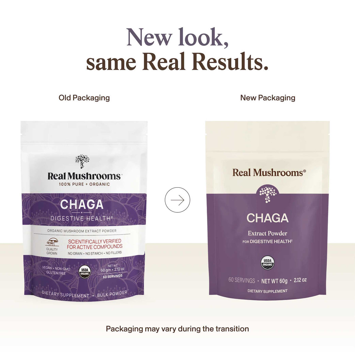 Real Mushrooms Chaga Extract Powder New Look
