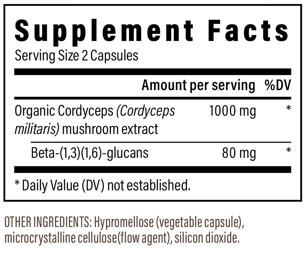 Real Mushrooms Cordyceps-M Capsules Ingredients