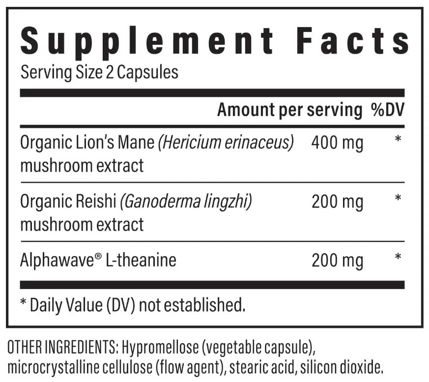 Real Mushrooms Lion's Mane Calm Ingredients