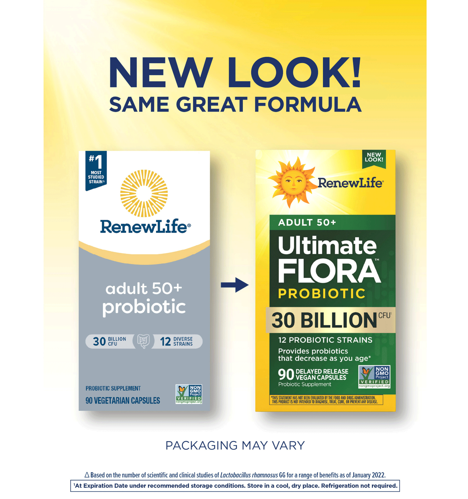 Renew Life Adult 50+ Ultimate Flora Probiotic 30 Billion (Formerly Ultimate Flora) New Look