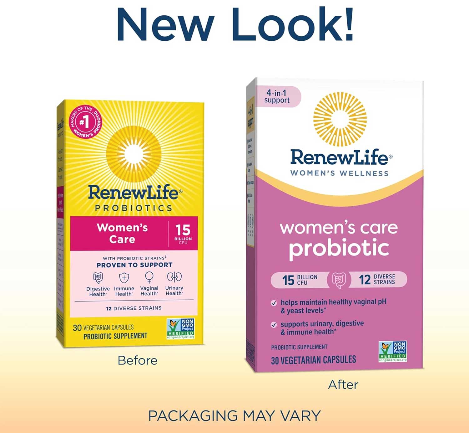 Renew Life Ultimate Flora Women’s Care Probiotic Go-Pack 15 Billion New Look