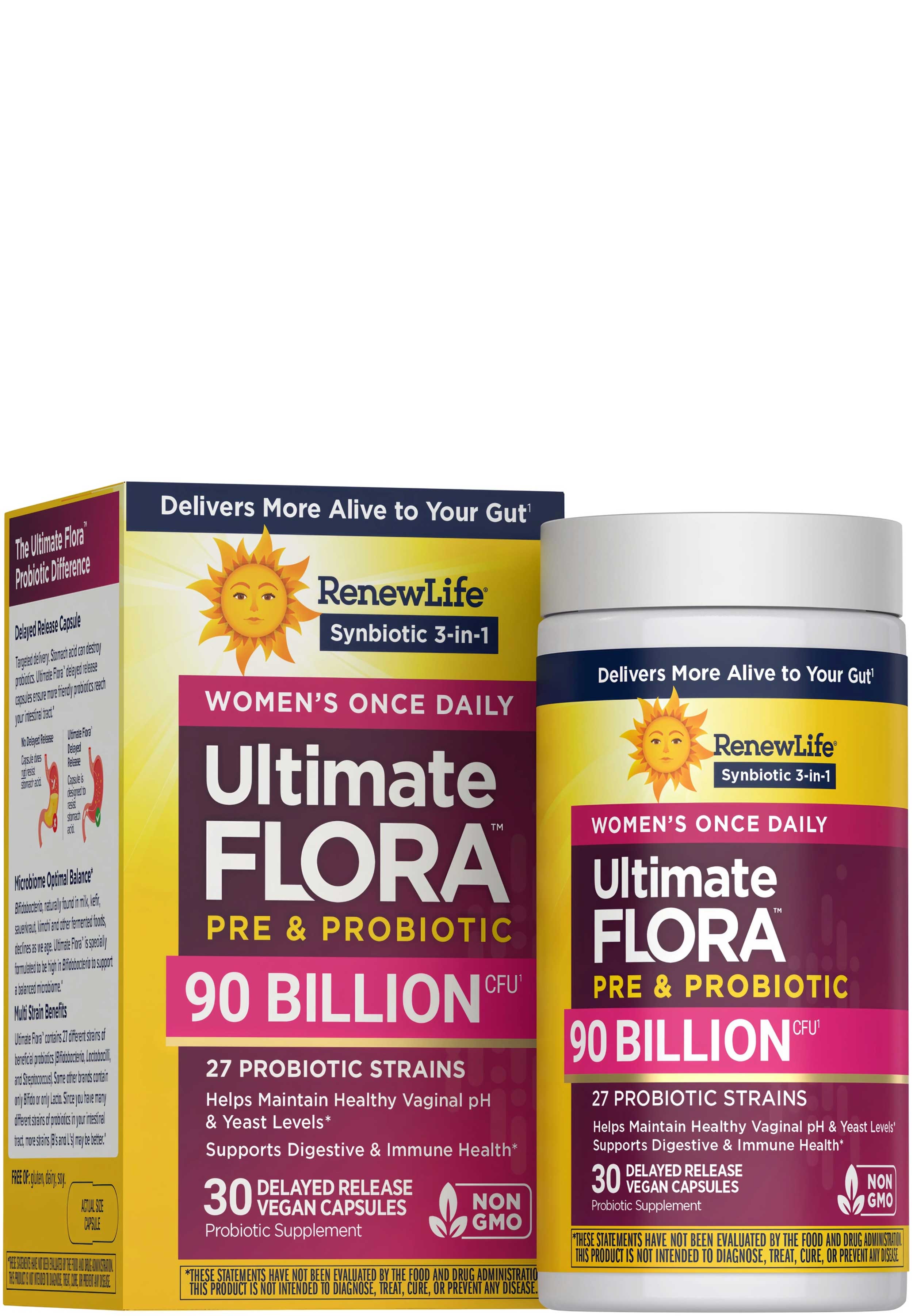 Renew Life Women's Once Daily Ultimate Flora Pre & Probiotic 90 Billion CFU