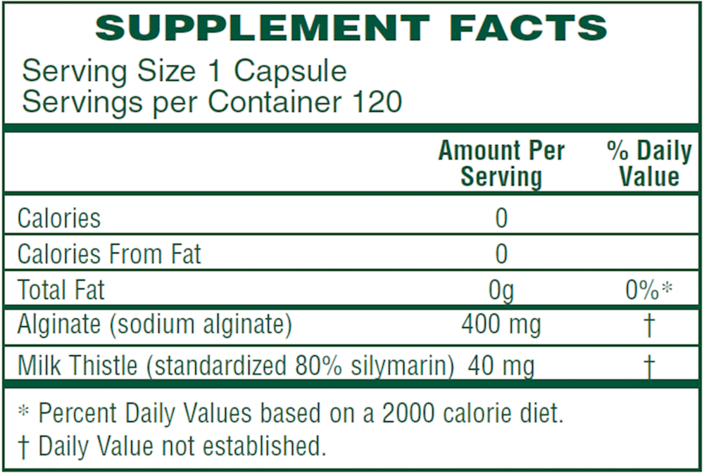 Rx Vitamins Alginate Plus Ingredients