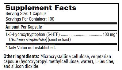 SFI HEALTH (Klaire Labs) 5-HTP 100 mg Ingredients