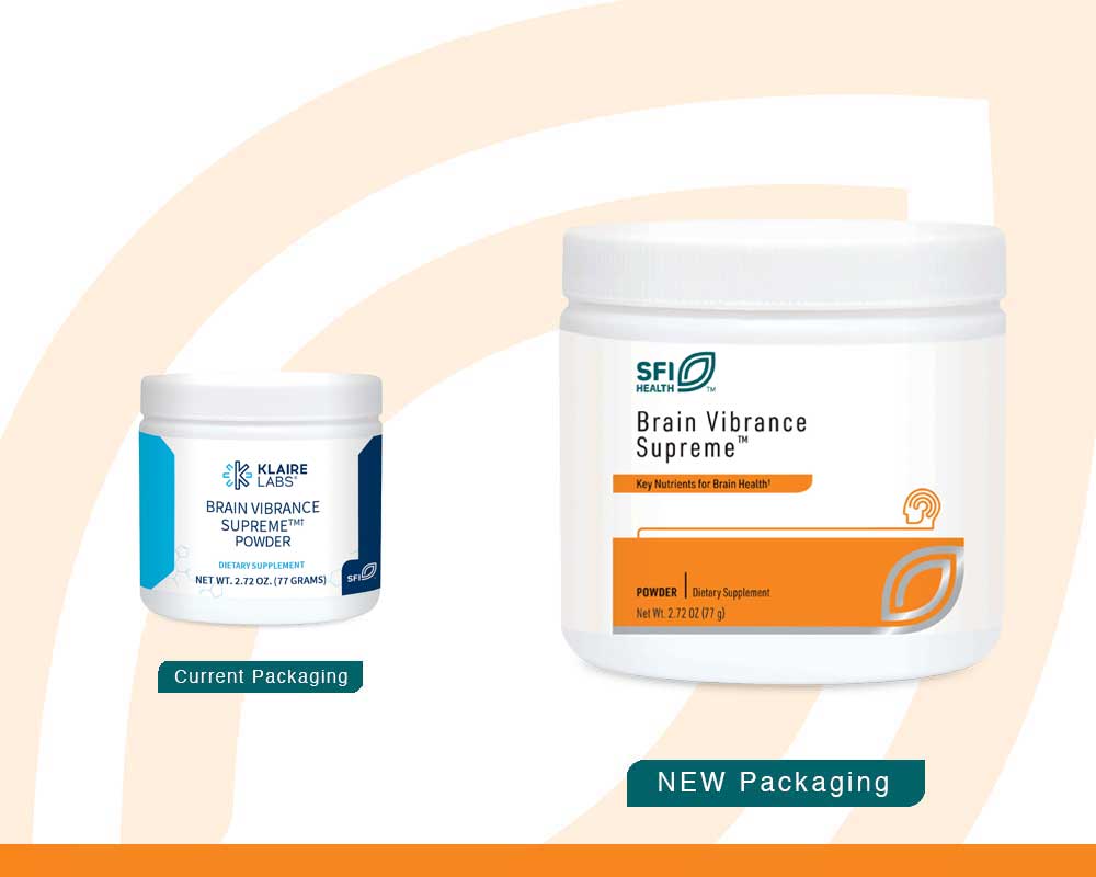 SFI HEALTH (Klaire Labs) Brain Vibrance Supreme Powder New Look