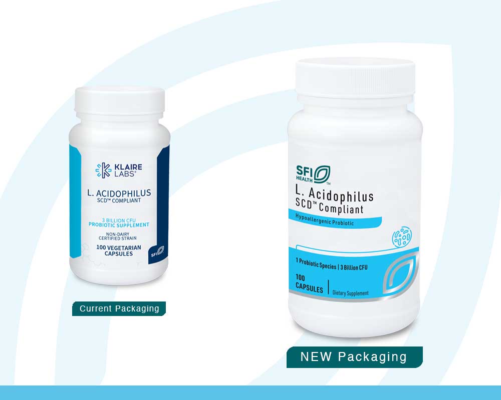 SFI HEALTH (Klaire Labs) L. Acidophilus SCD Compliant New Look