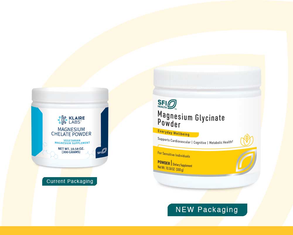 SFI HEALTH (Klaire Labs) Magnesium Glycinate Powder New Look