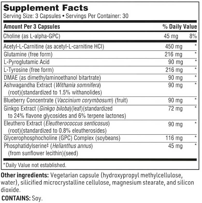 SFI HEALTH (Klaire Labs) NeuroThera Ingredients