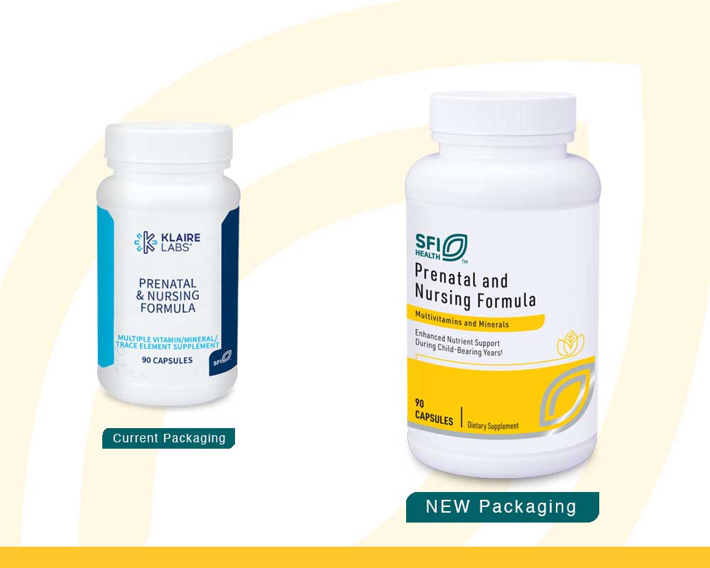 SFI HEALTH (Klaire Labs) Prenatal and Nursing Formula New Look