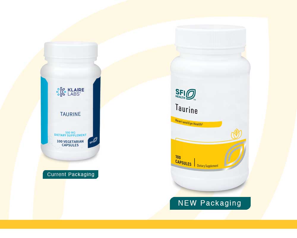 SFI HEALTH (Klaire Labs) Taurine 500 mg New Look