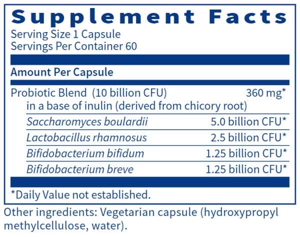 SFI HEALTH (Klaire Labs) Ther-Biotic® ABx Support™ Ingredients