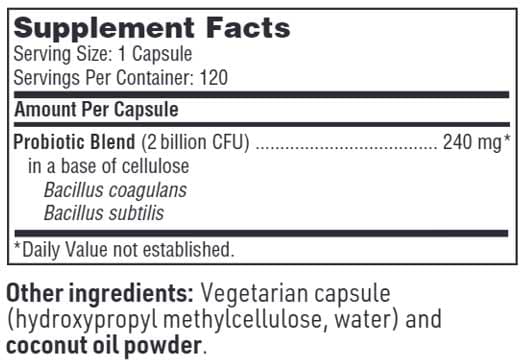 SFI HEALTH (Klaire Labs) Ther-Biotic® Biospora™ Ingredients
