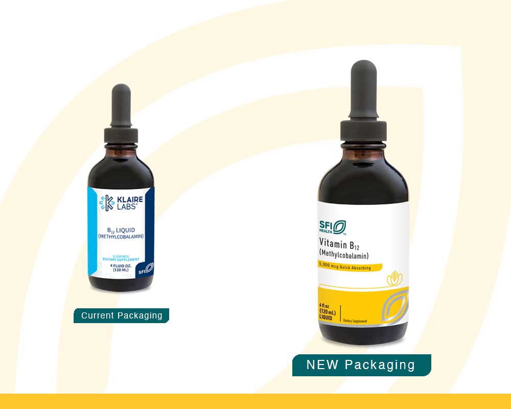 SFI HEALTH (Klaire Labs) Vitamin B12 Liquid (Methylcobalamin 5000 mcg) New Look