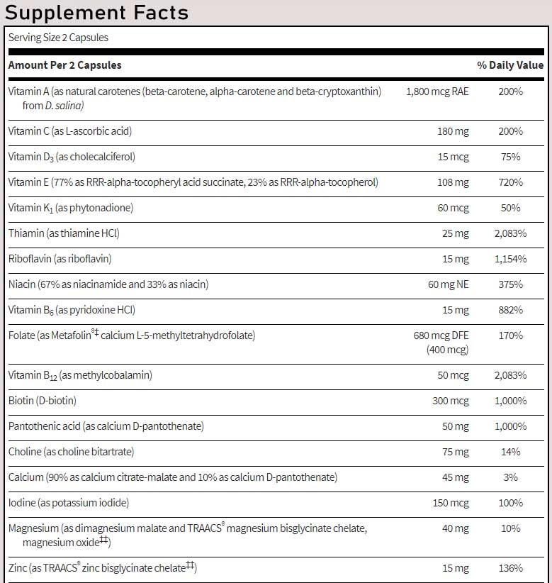 SFI_HEALTH_Klaire_Labs_Vitaprime_Full Ingredients