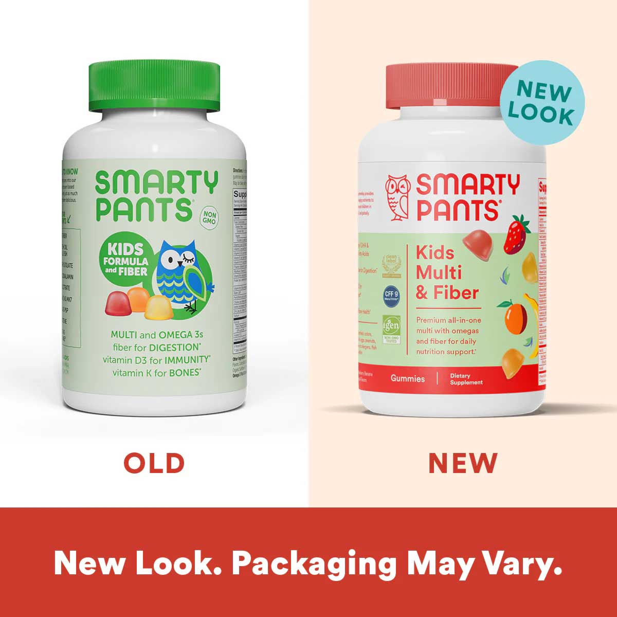 SmartyPants Kids Multi & Fiber (Formerly Kids Formula and Fiber) New Look