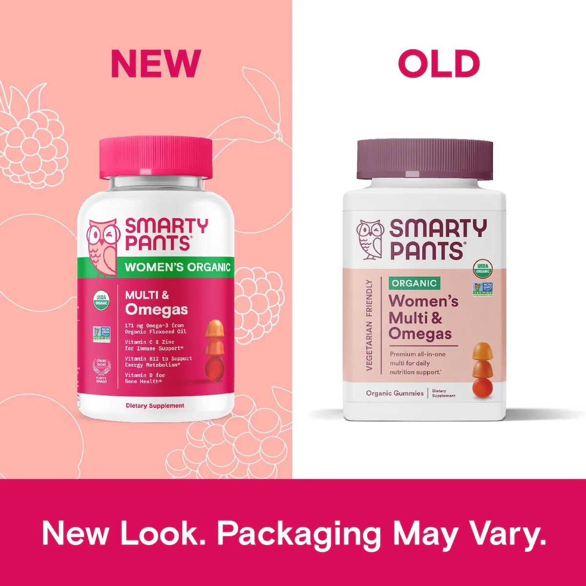 SmartyPants Women's Organic Multi & Omegas (Formerly Women's Organic Formula) New Look