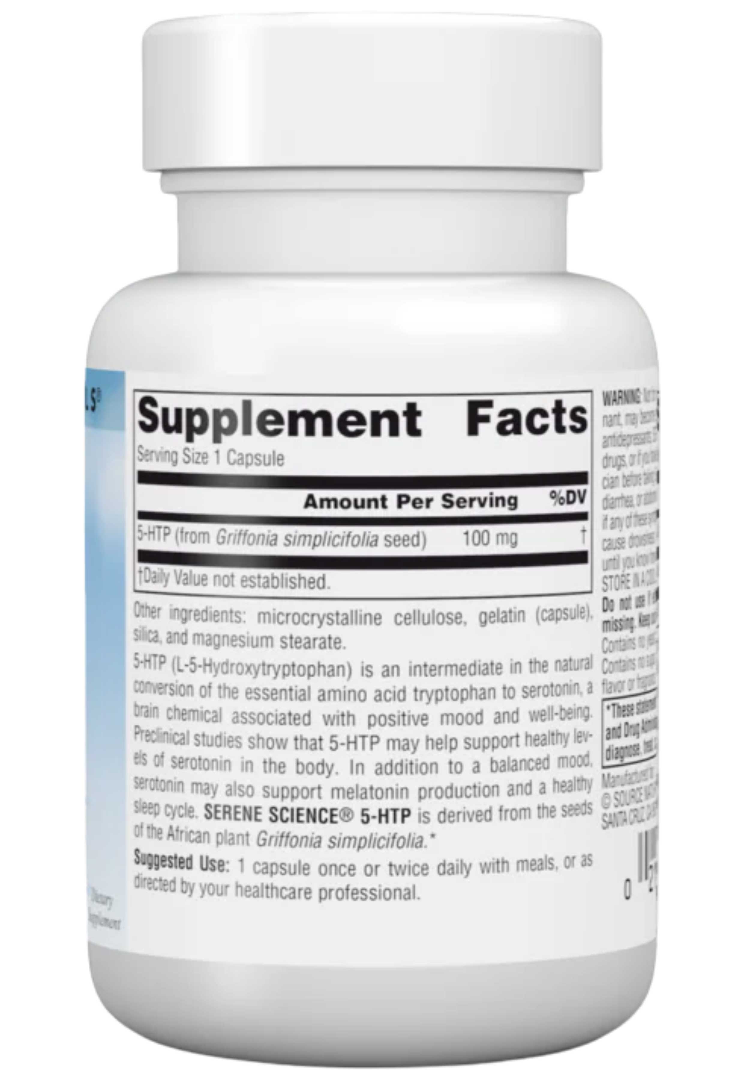 Source Naturals 5-HTP 100 mg Ingredients