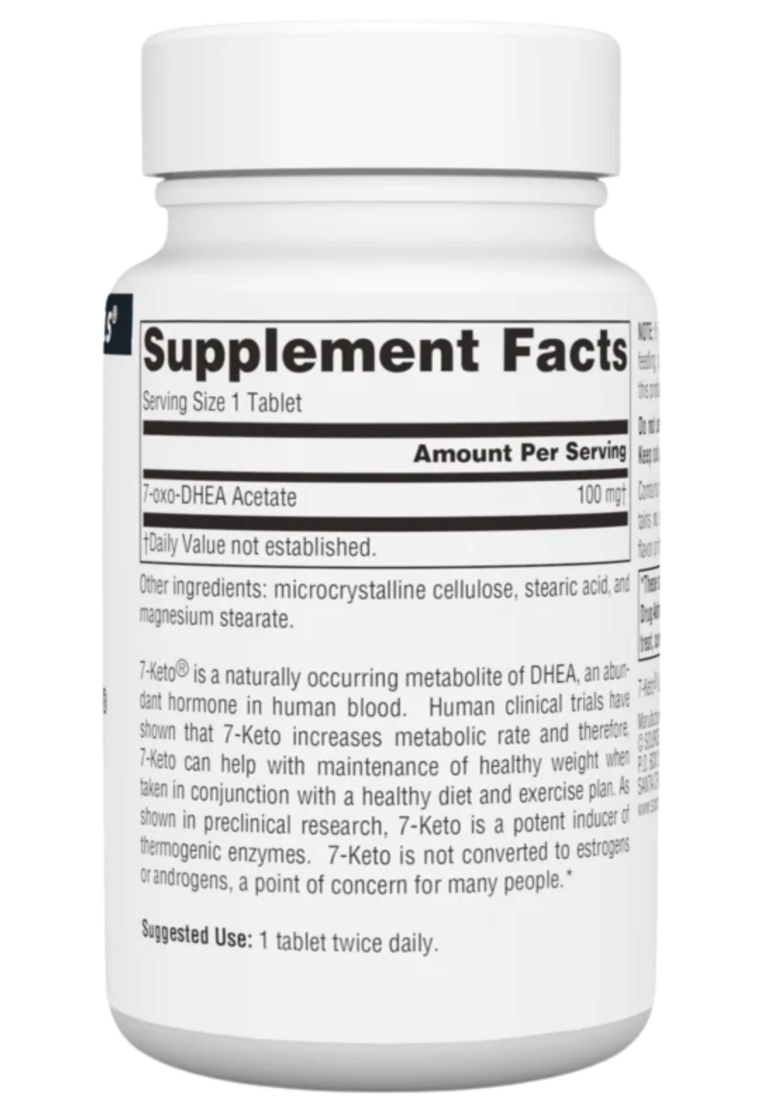 Source Naturals 7-Keto DHEA 100 mg Ingredients