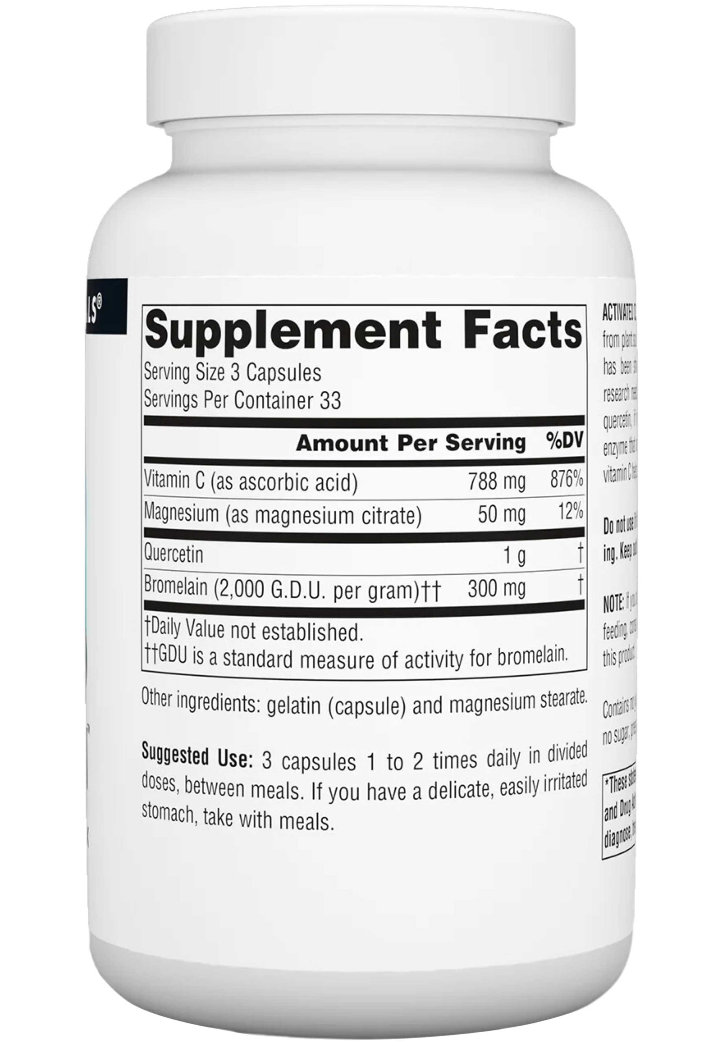 Source Naturals Activated Quercetin Capsules Ingredients