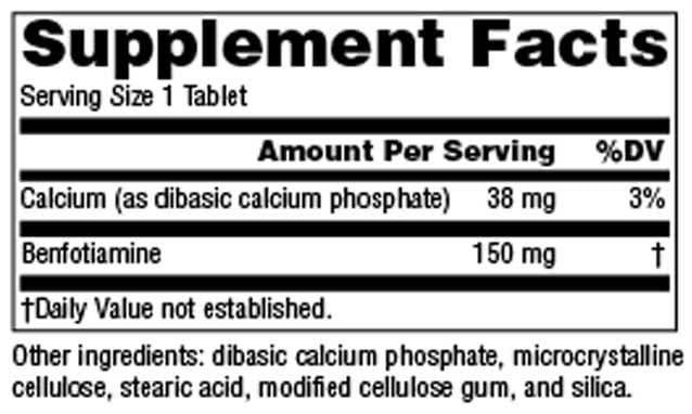 Source Naturals Benfotiamine 150 mg Ingredients
