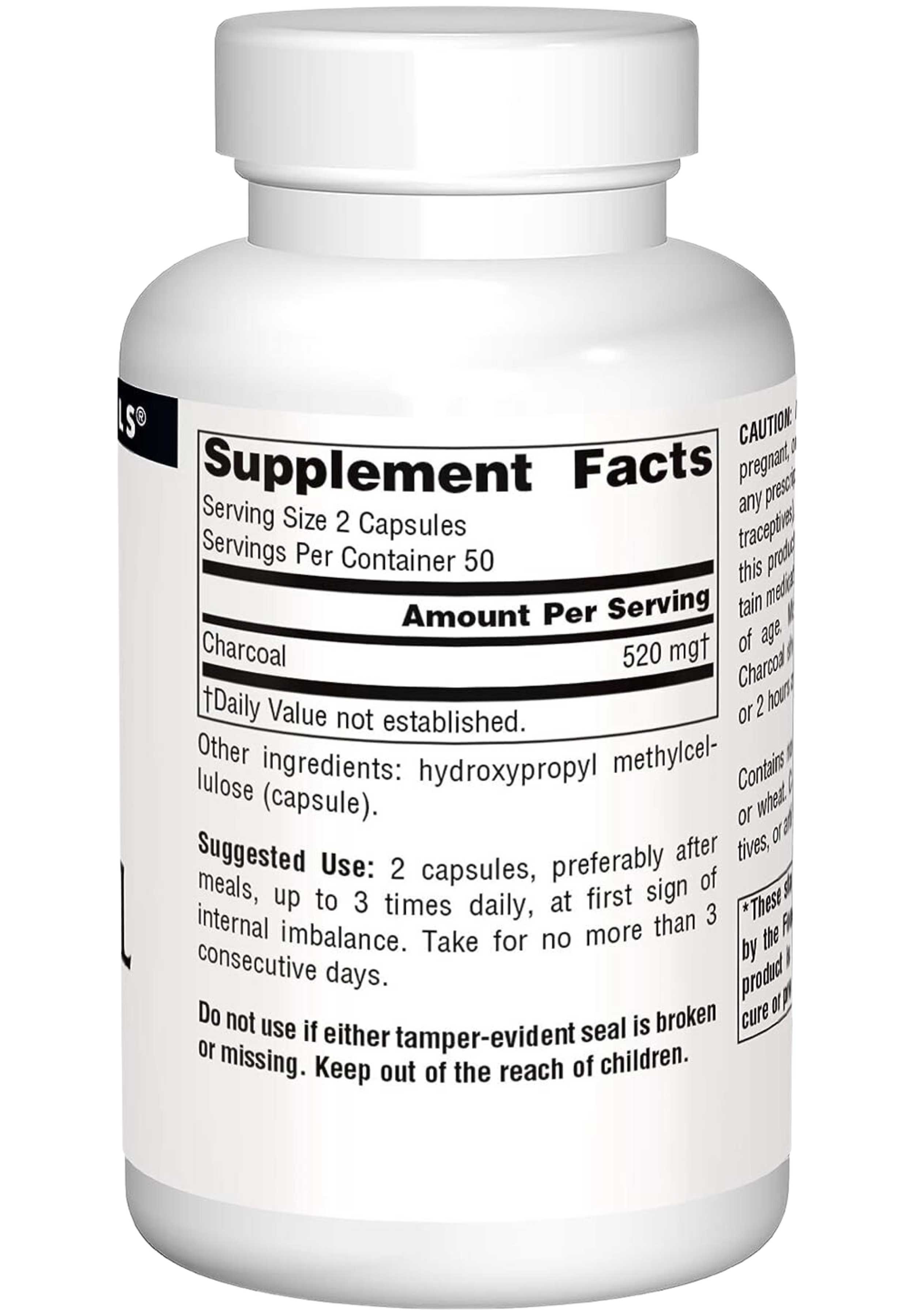 Source Naturals Charcoal Ingredients