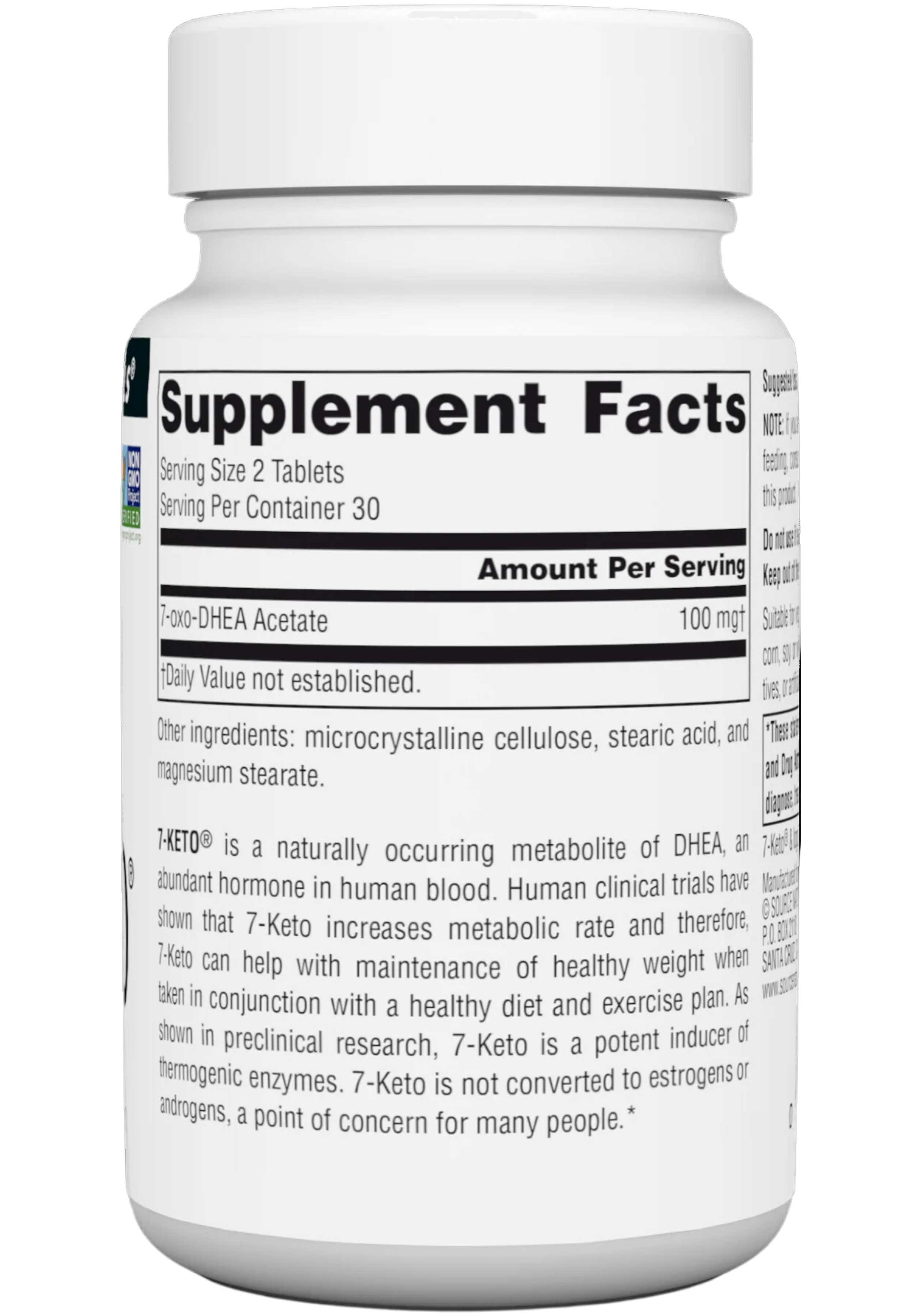Source Naturals 7-Keto® DHEA Metabolite 50 mg Ingredients