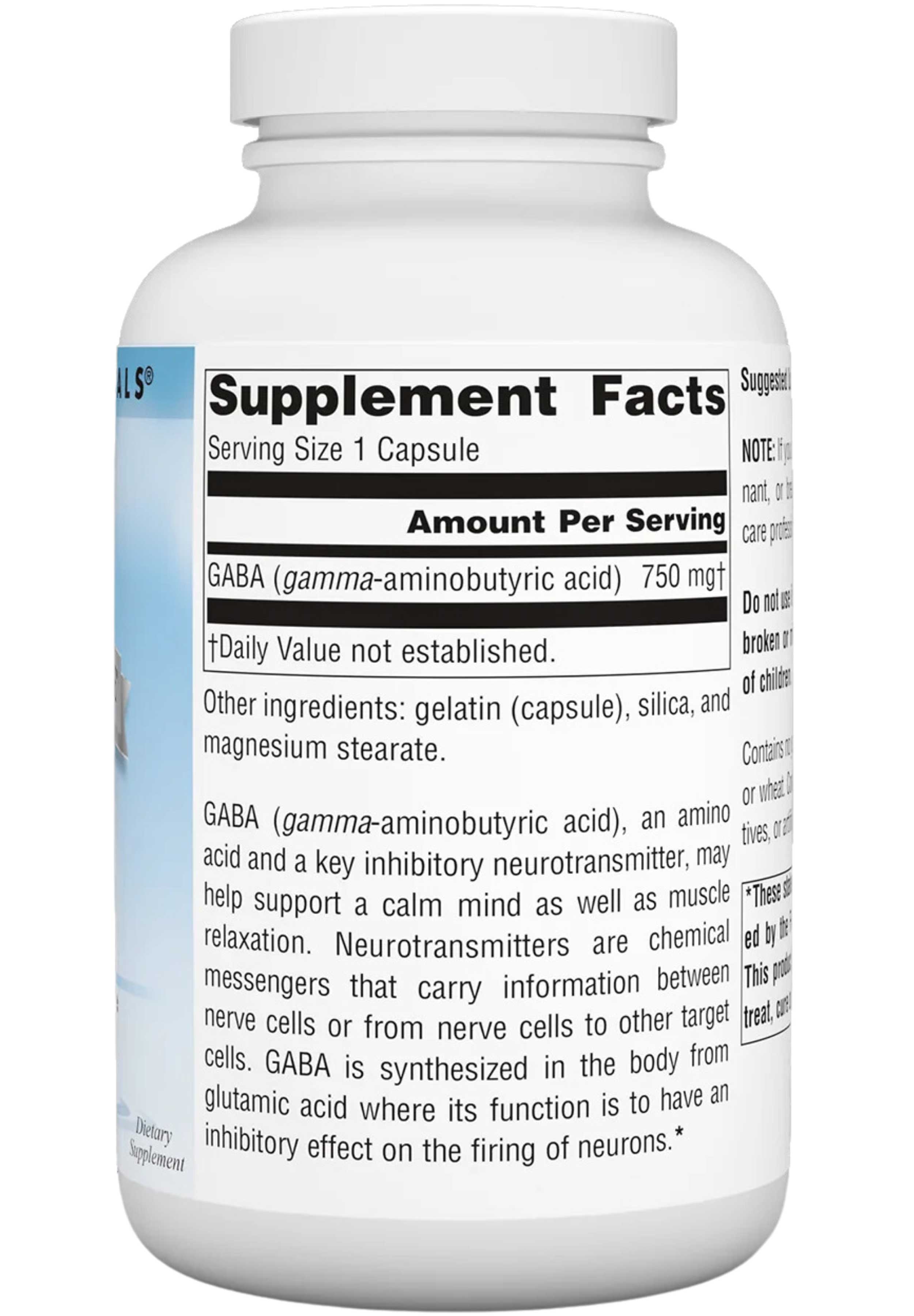Source Naturals GABA Ingredients