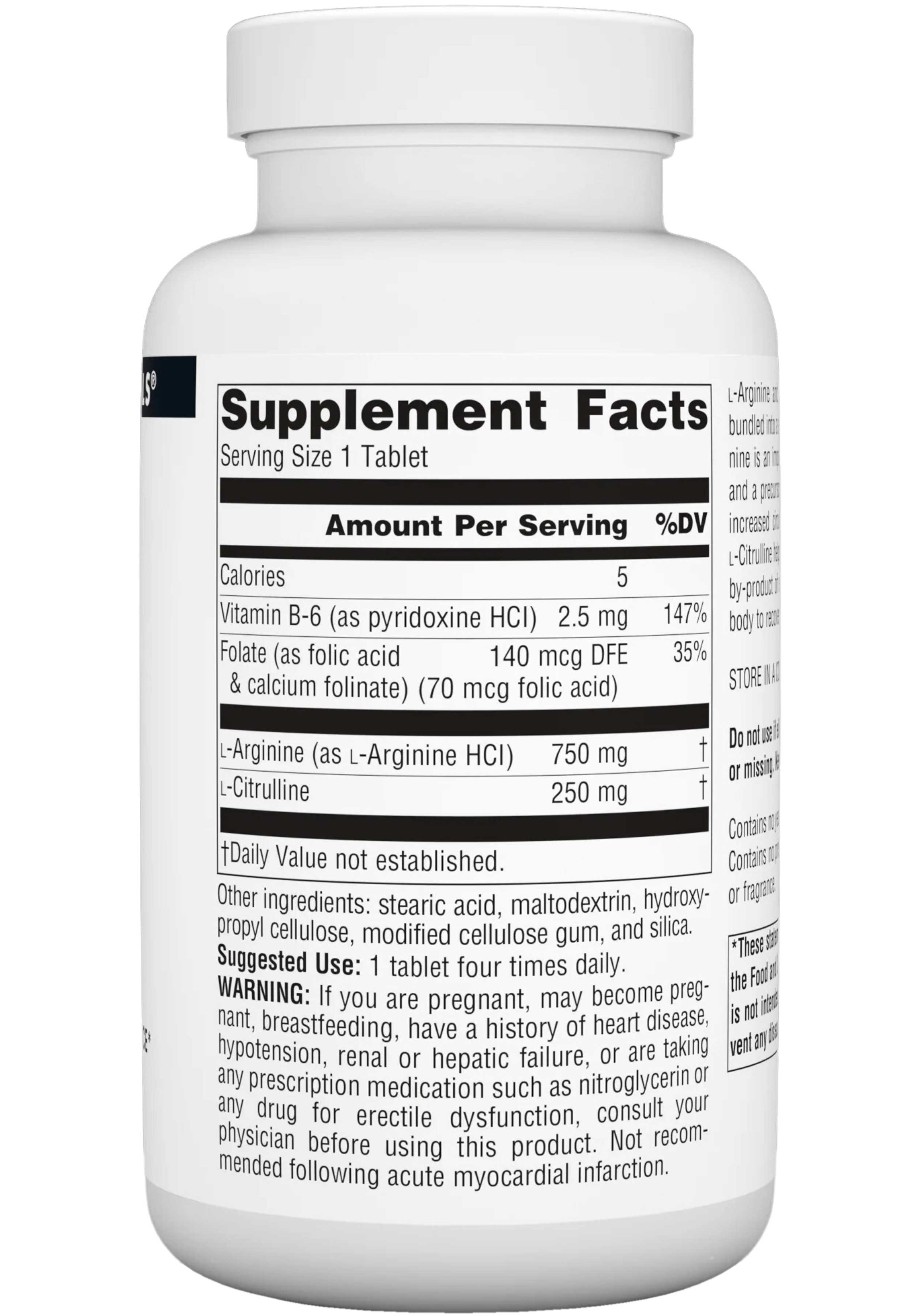 Source Naturals L-Arginine L-Citrulline Complex Ingredients