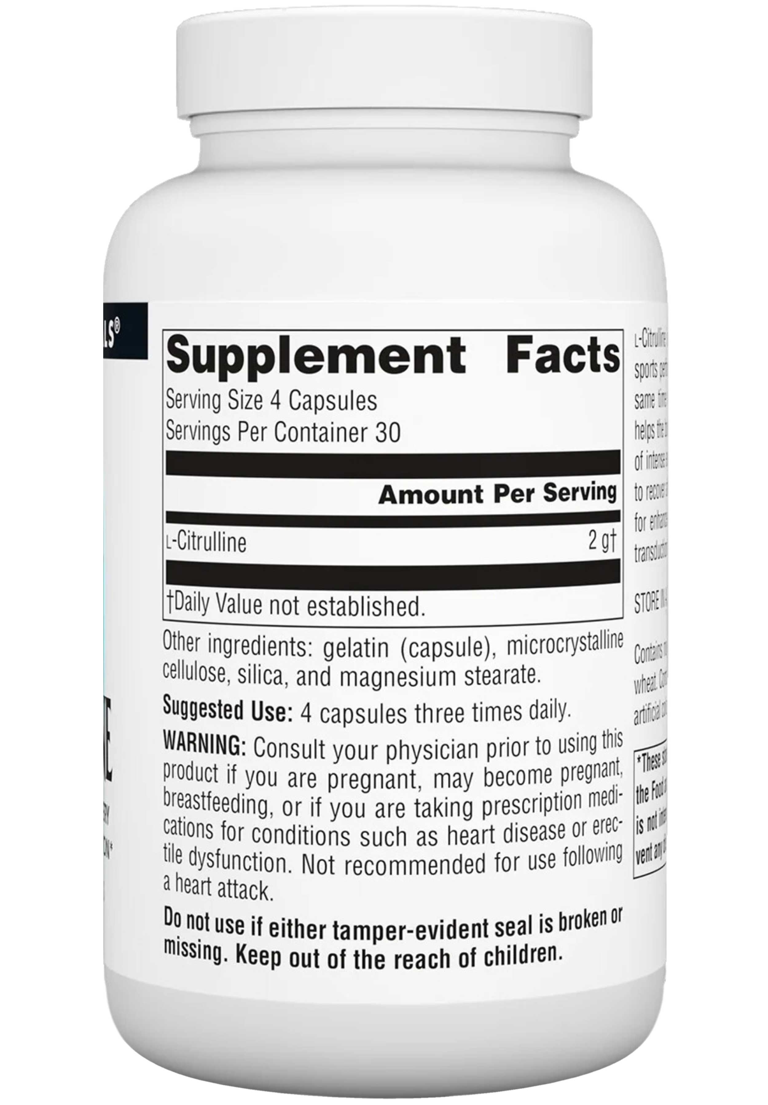 Source Naturals L-Citrulline 500 mg Ingredients