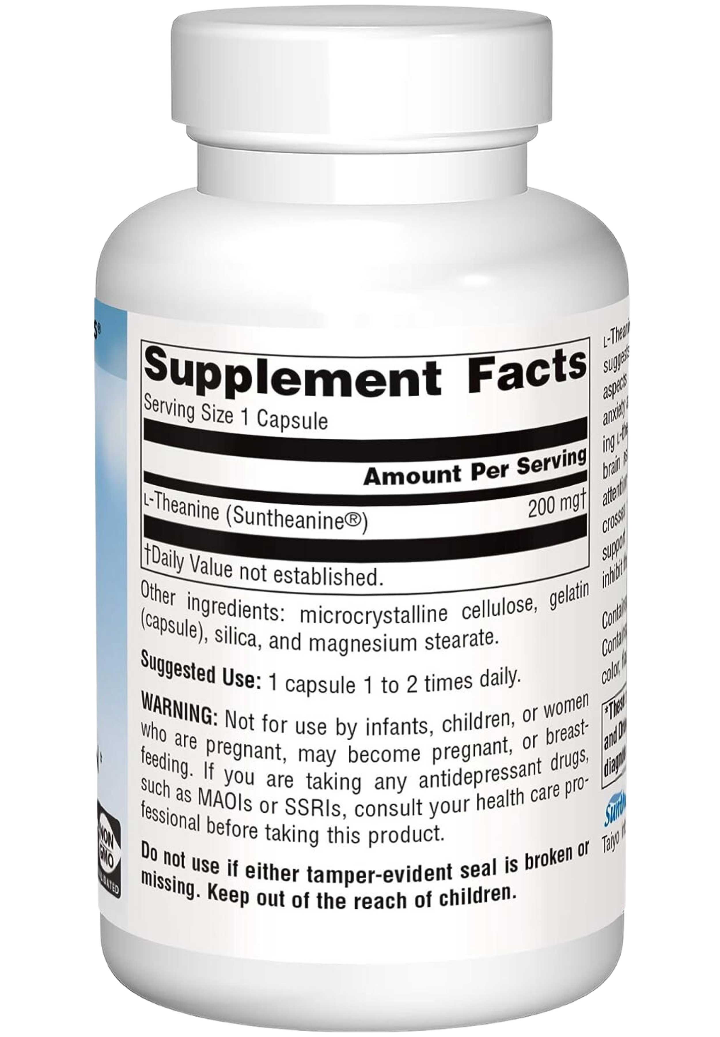 Source Naturals L-Theanine 200 mg Ingredients