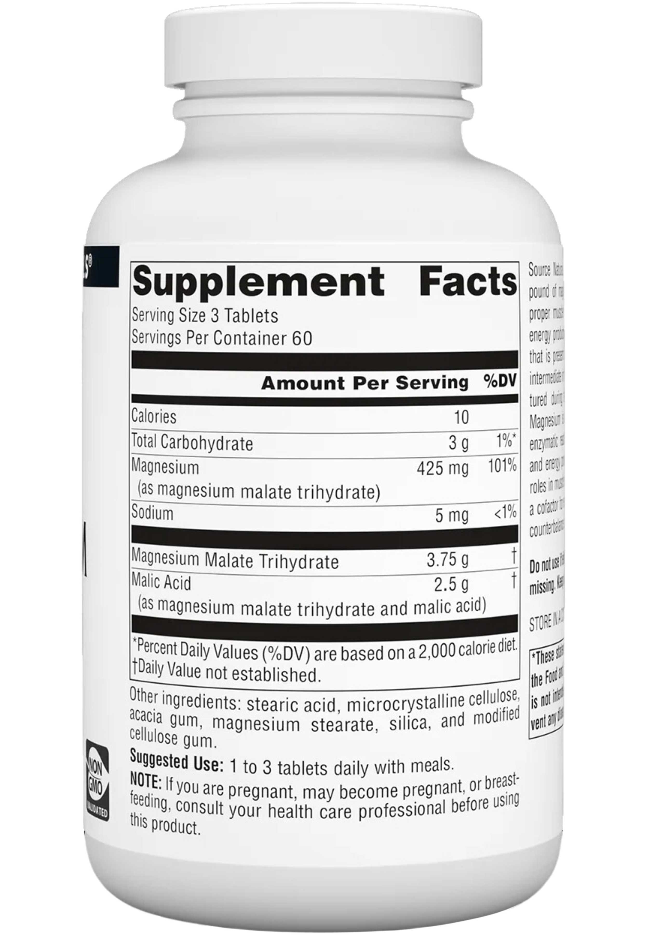Source Naturals Magnesium Malate Ingredients 