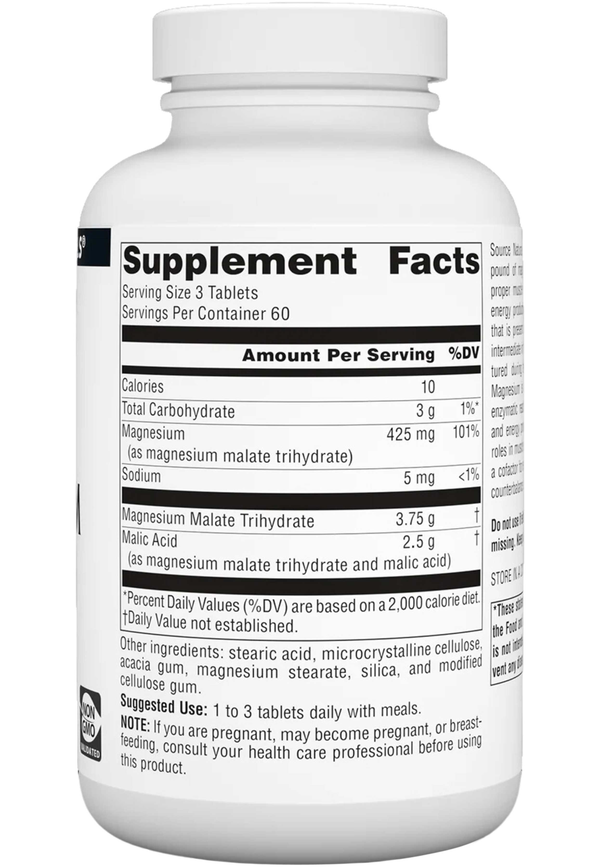 Source Naturals Magnesium Malate Ingredients