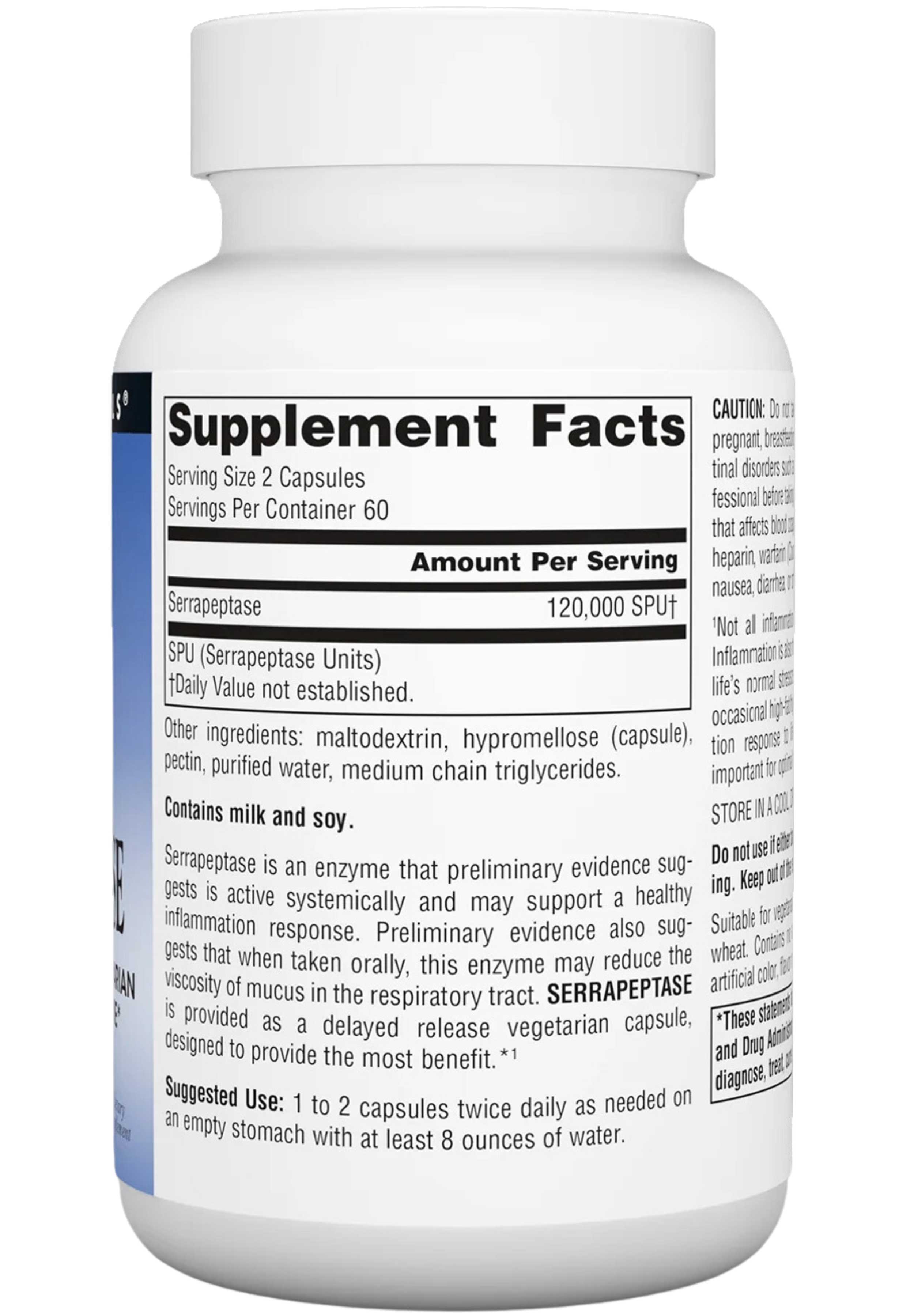 Source Naturals Serrapeptase Ingredients