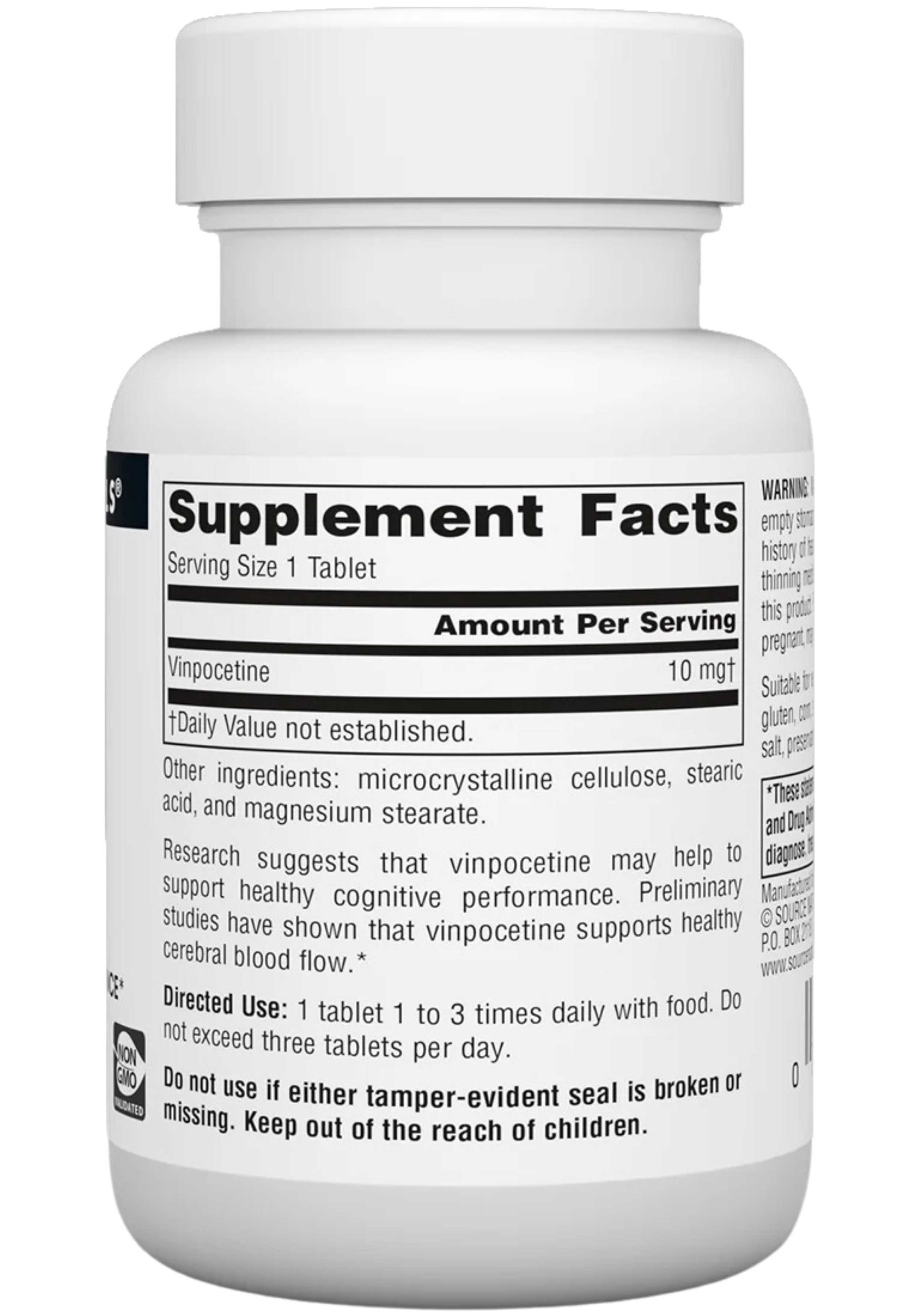 Source Naturals Vinpocetine 10 mg Ingredients