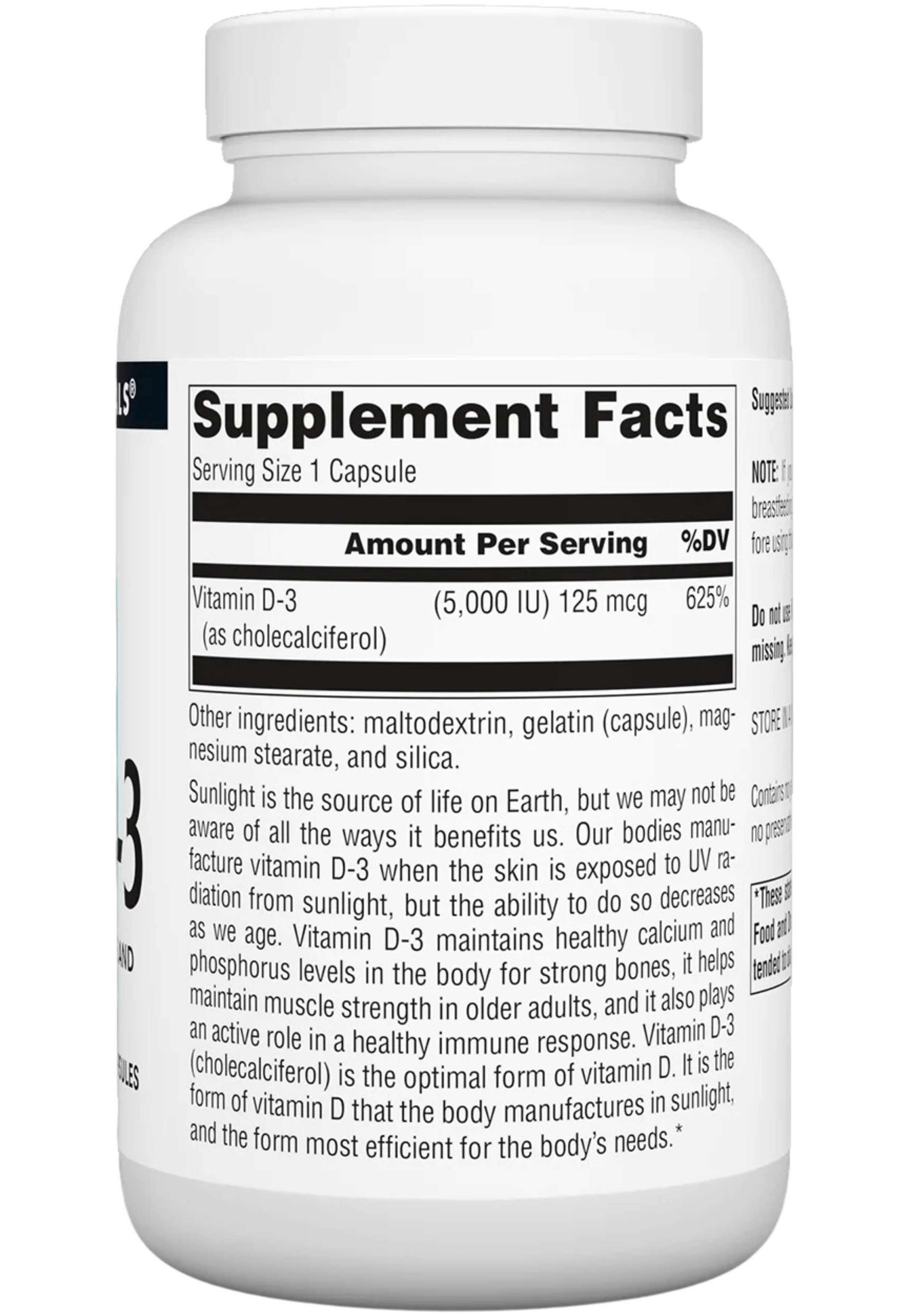 Source Naturals Vitamin D-3 5000 IU Ingredients