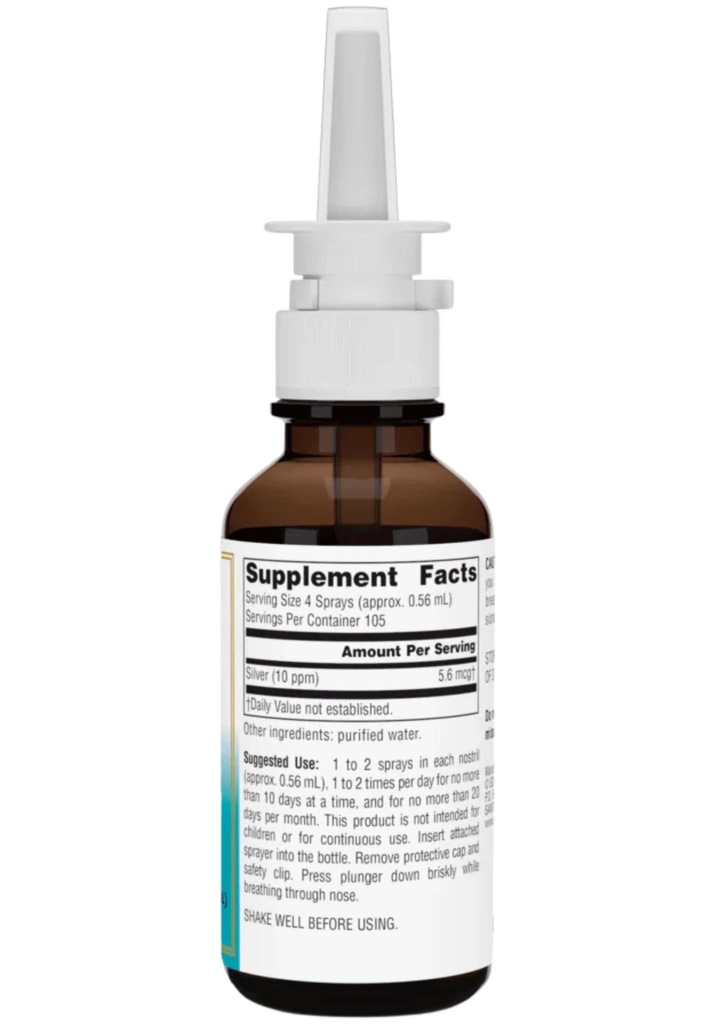Source Naturals Wellness Colloidal Silver Nasal Spray Ingredients