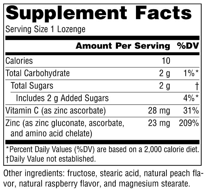 Source Naturals Wellness Zinc Lozenges Ingredients