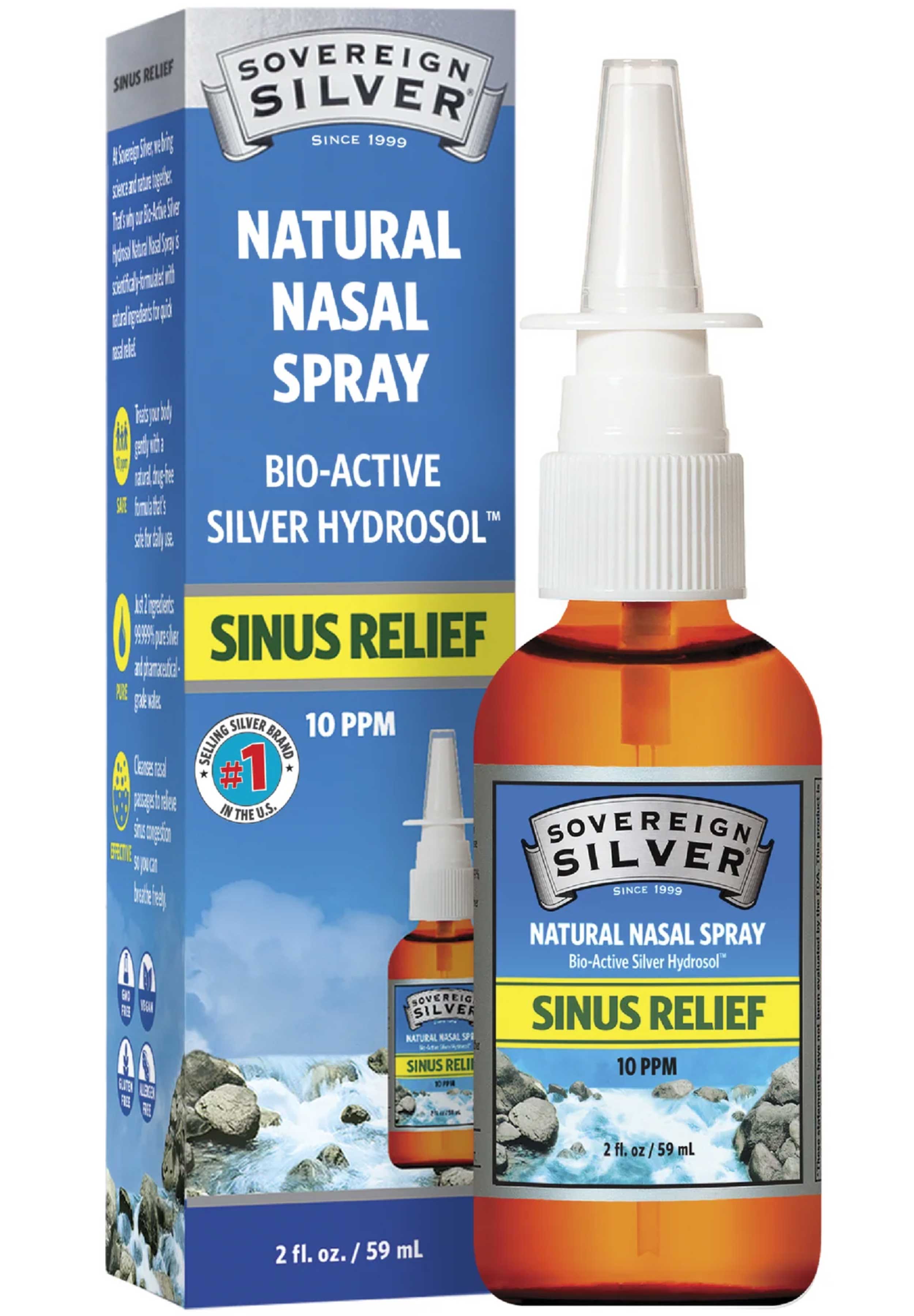 Sovereign Silver Bio-Active Silver Hydrosol - Natural Nasal Spray